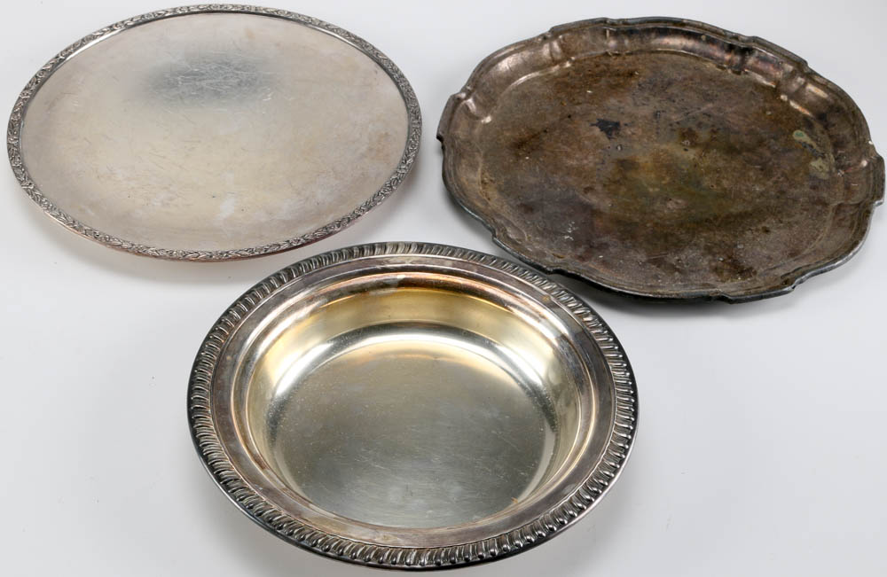 Assortment of Silver Plate Serving Dishes