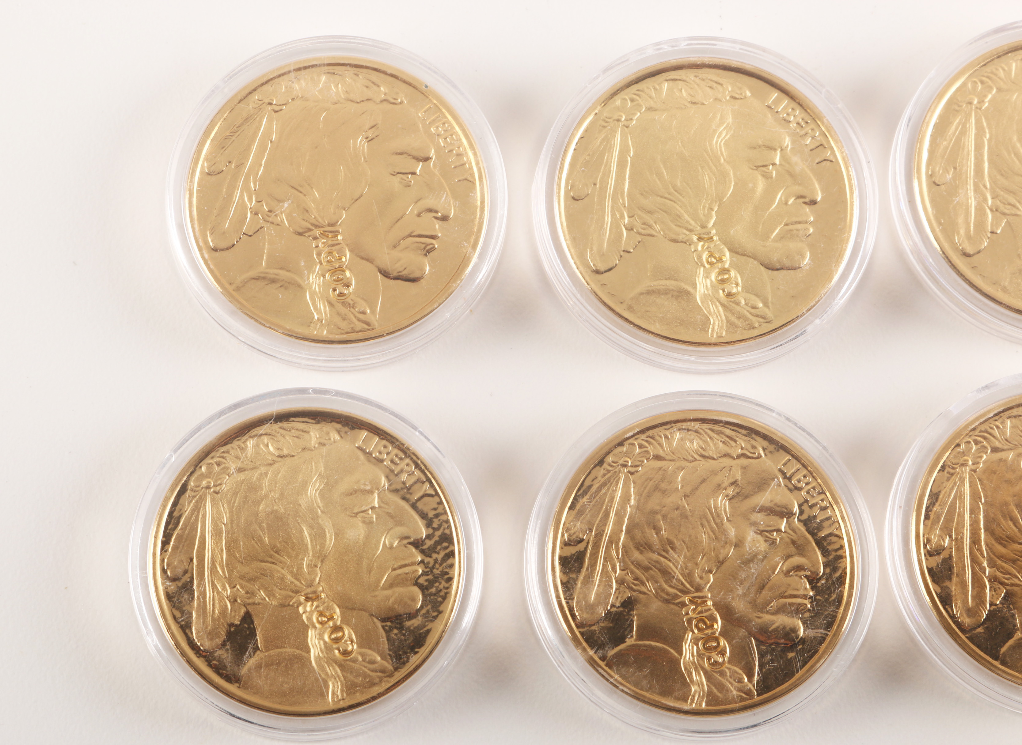 Set of Replica $50 Buffalo Tribute Coins