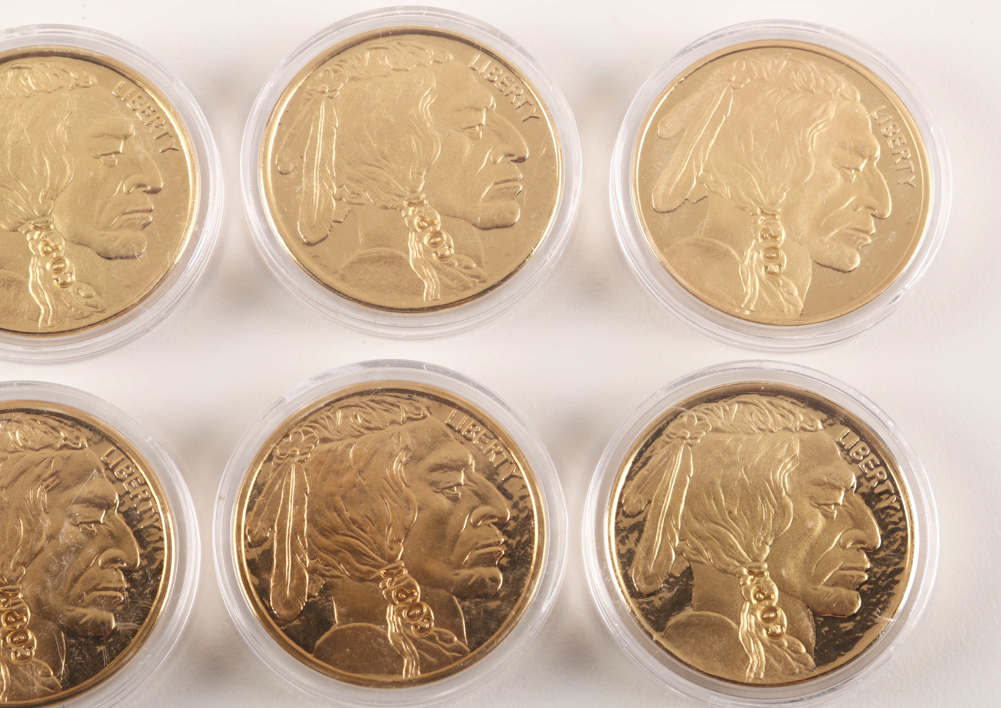 Set of Replica $50 Buffalo Tribute Coins