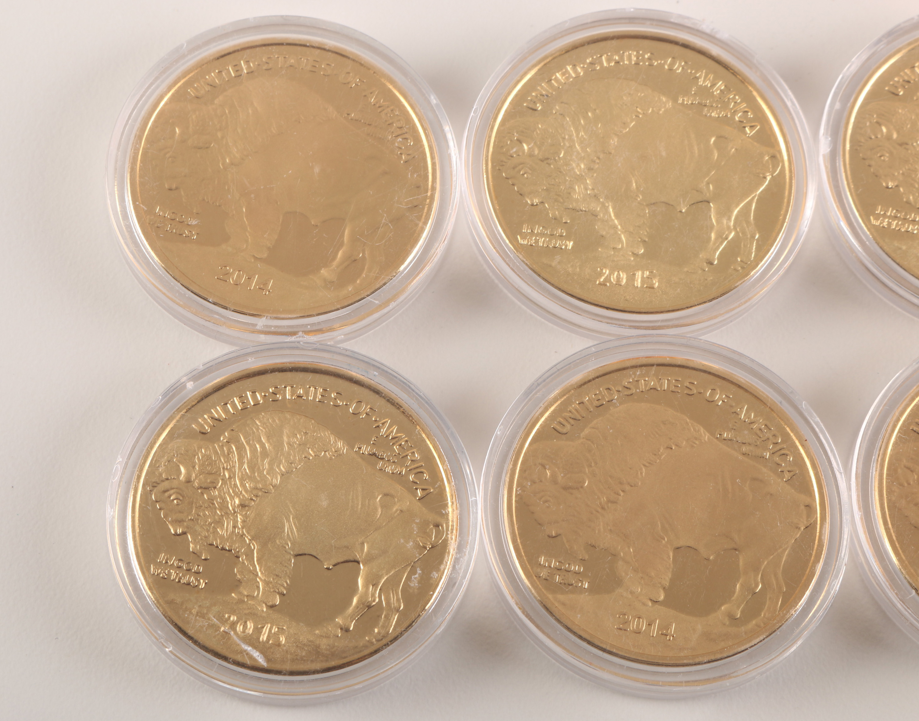 Set of Replica $50 Buffalo Tribute Coins