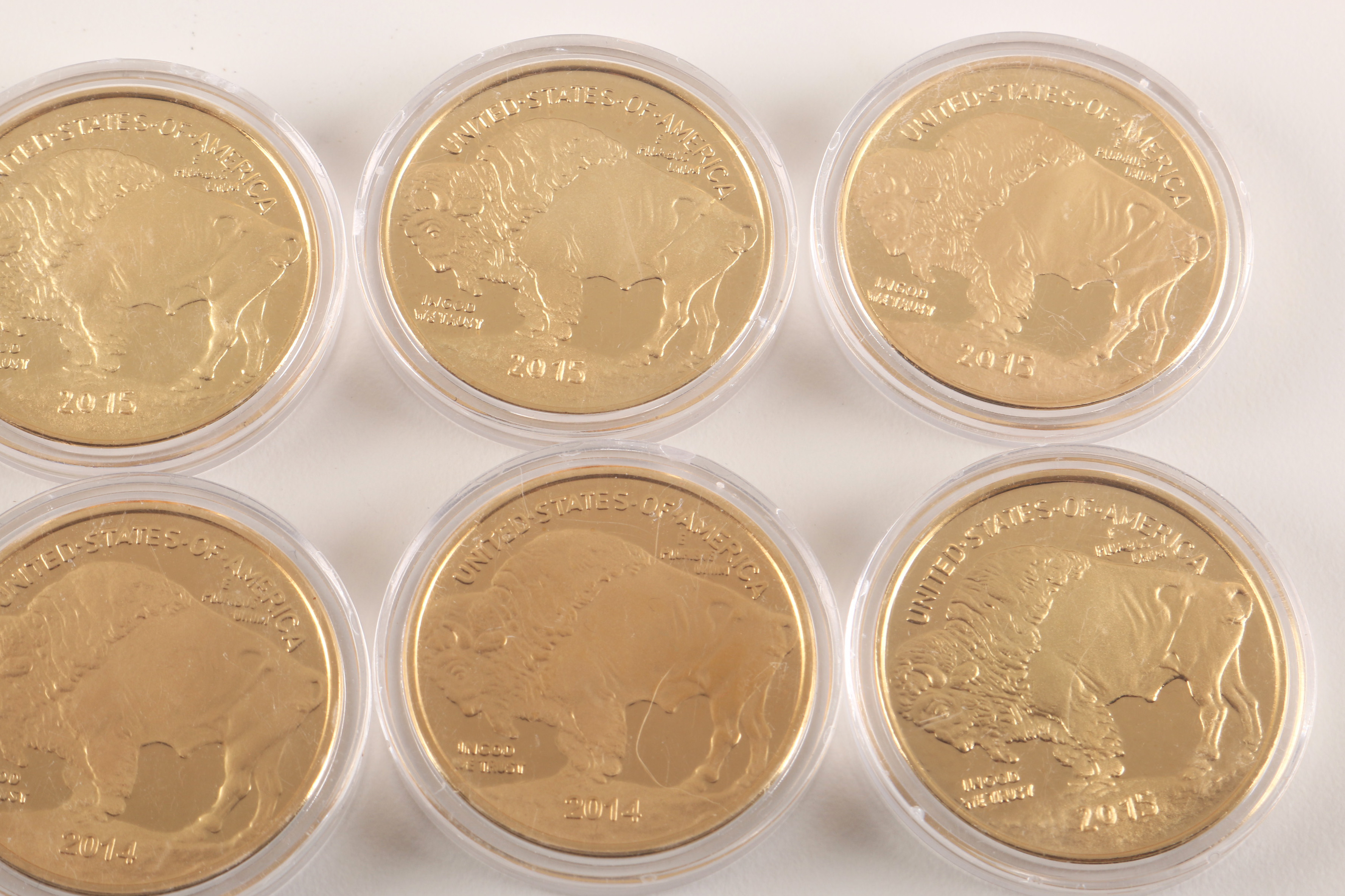 Set of Replica $50 Buffalo Tribute Coins