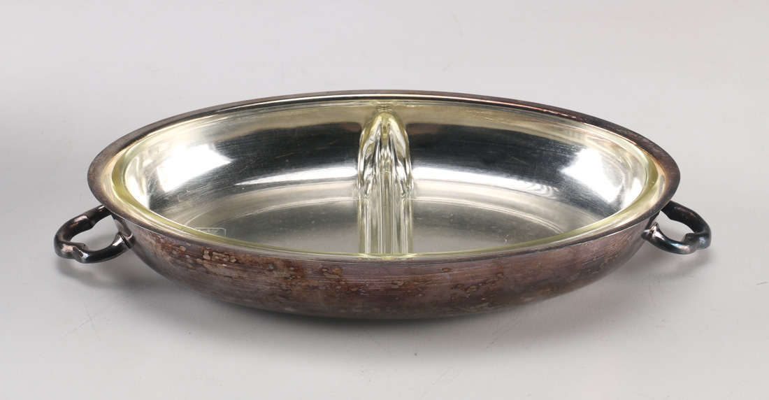 Pair of Silver Plated Serving Trays and Platter