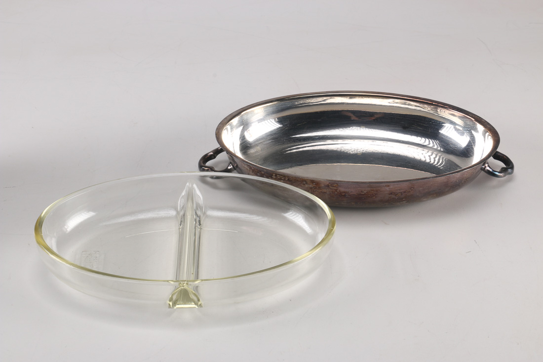 Pair of Silver Plated Serving Trays and Platter