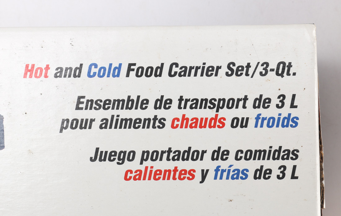 Assorted Cookware Including Hot and Cold Food Carrier Set