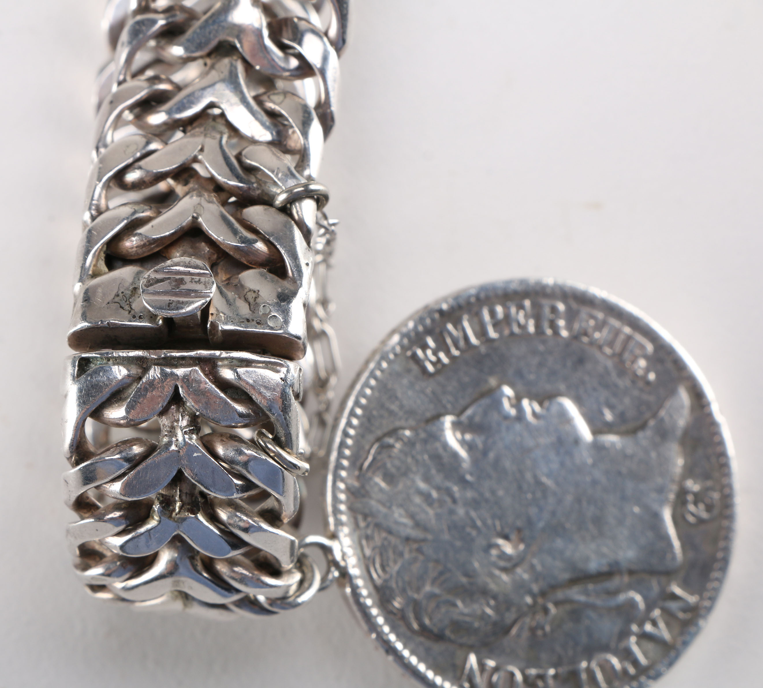Sterling Silver Coin Bracelet