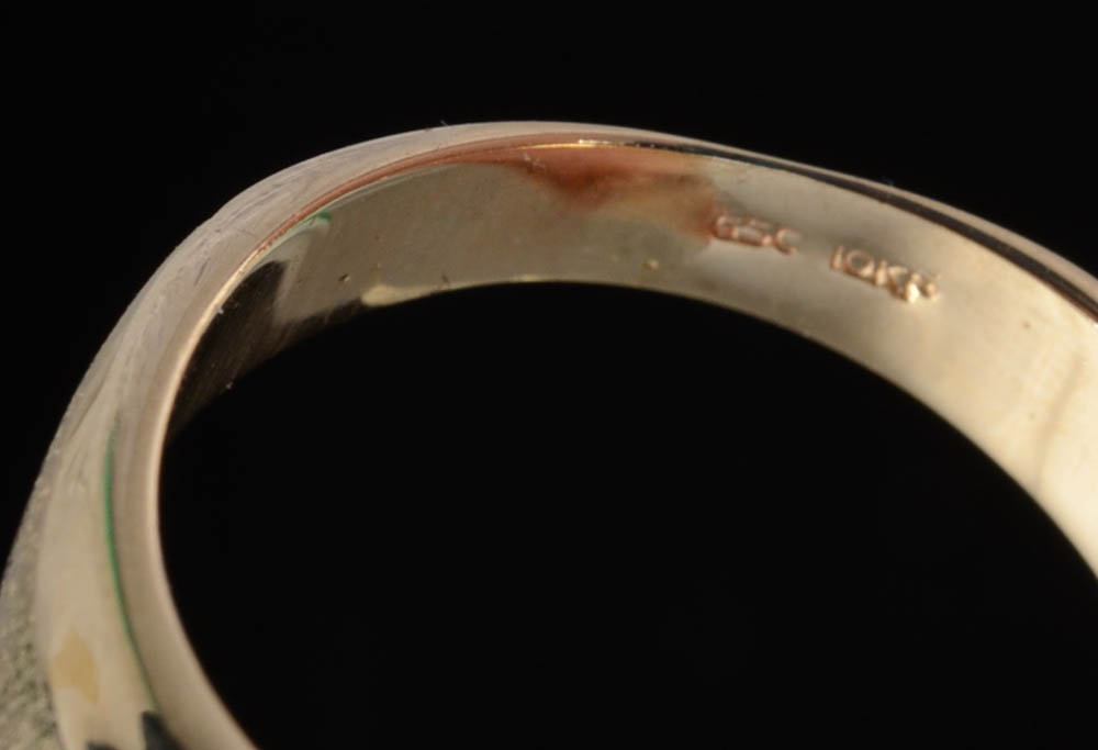 10K Gold Three Diamond Ring