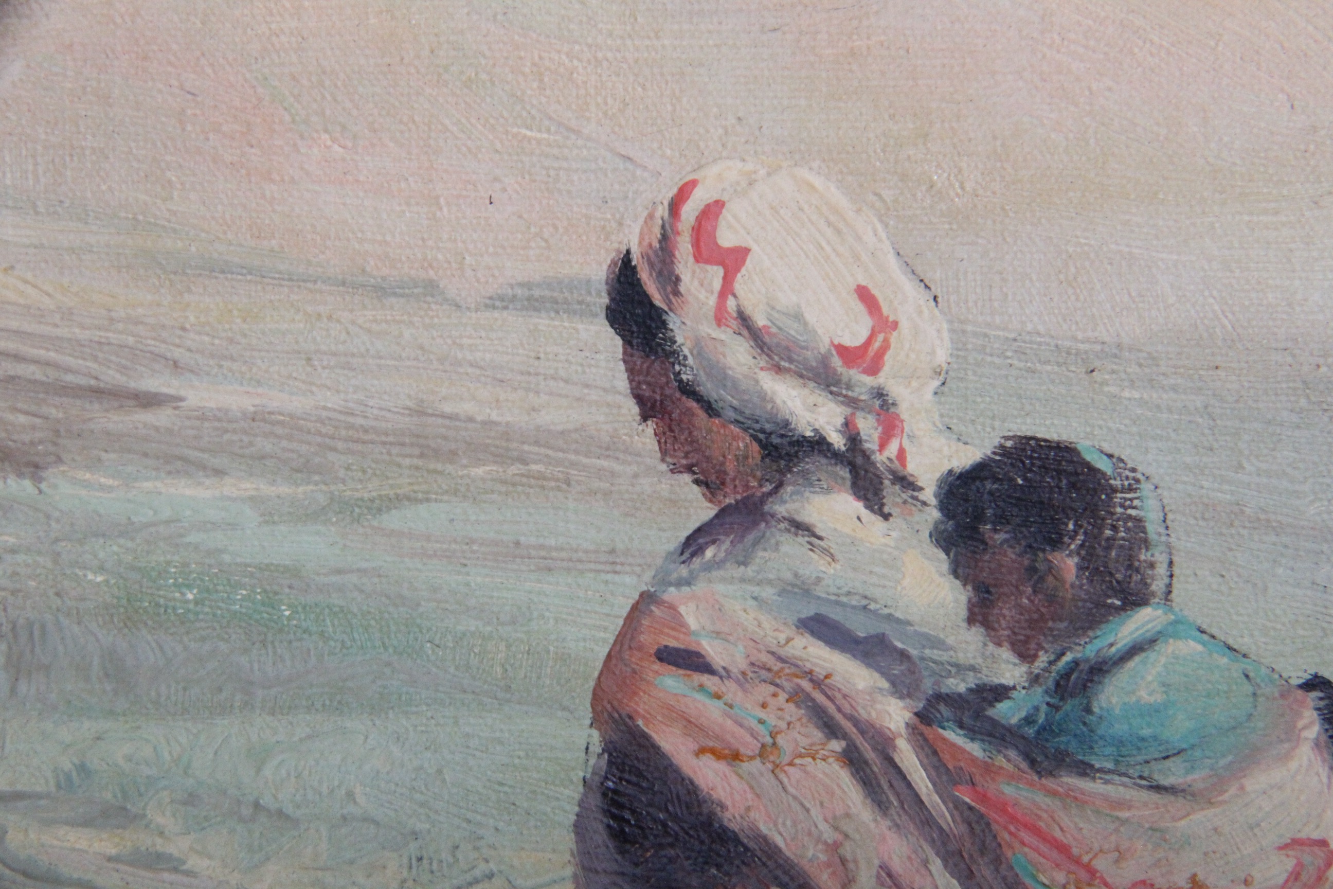 Signed A. Vartanian Mountain Family Painting