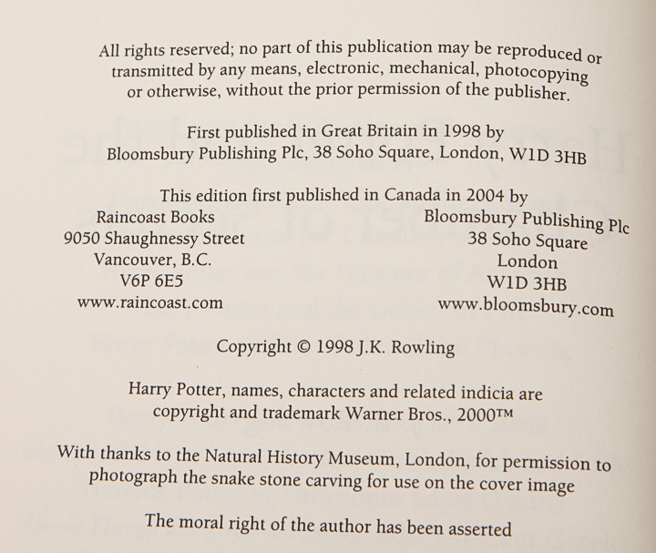 Hardback Adult Series Harry Potter U.K. Edition Set