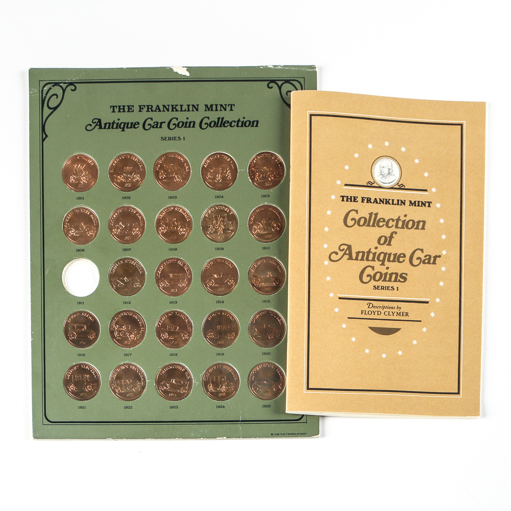 Franklin Mint Antique Car Coin Collection Series 1