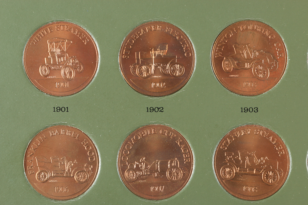 Franklin Mint Antique Car Coin Collection Series 1