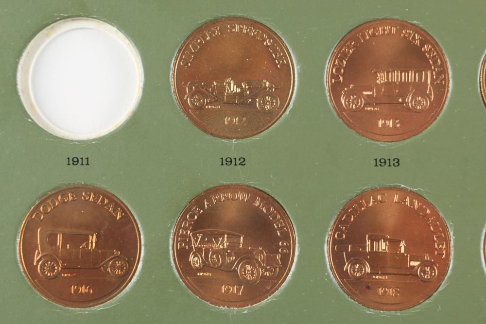 Franklin Mint Antique Car Coin Collection Series 1
