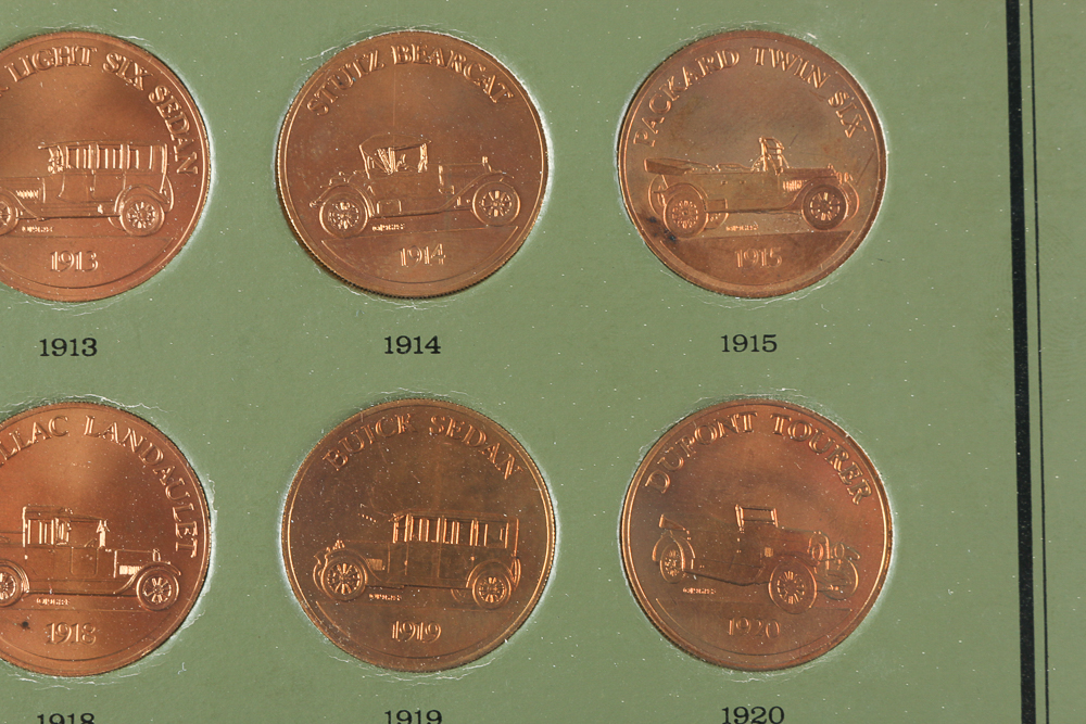 Franklin Mint Antique Car Coin Collection Series 1