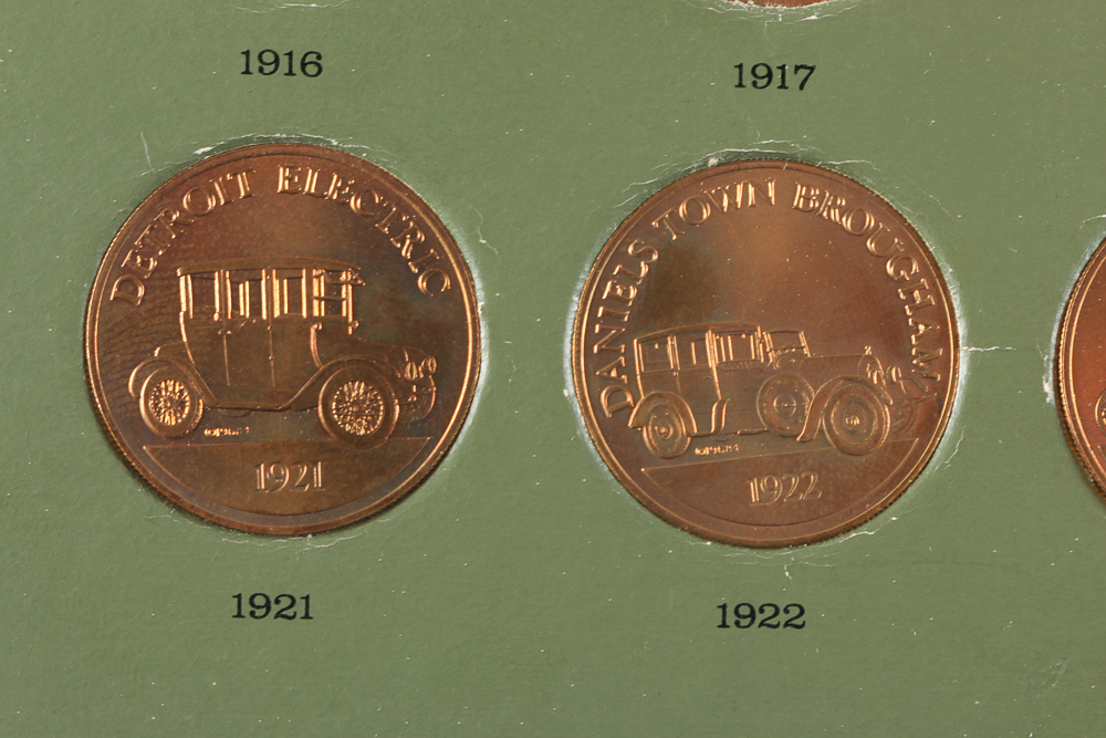 Franklin Mint Antique Car Coin Collection Series 1