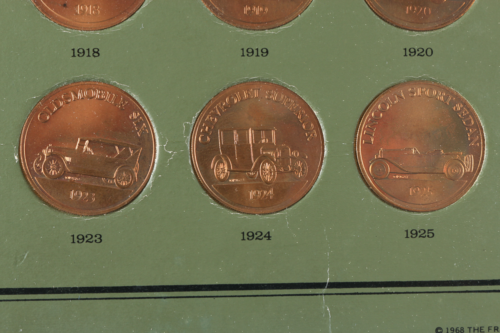 Franklin Mint Antique Car Coin Collection Series 1