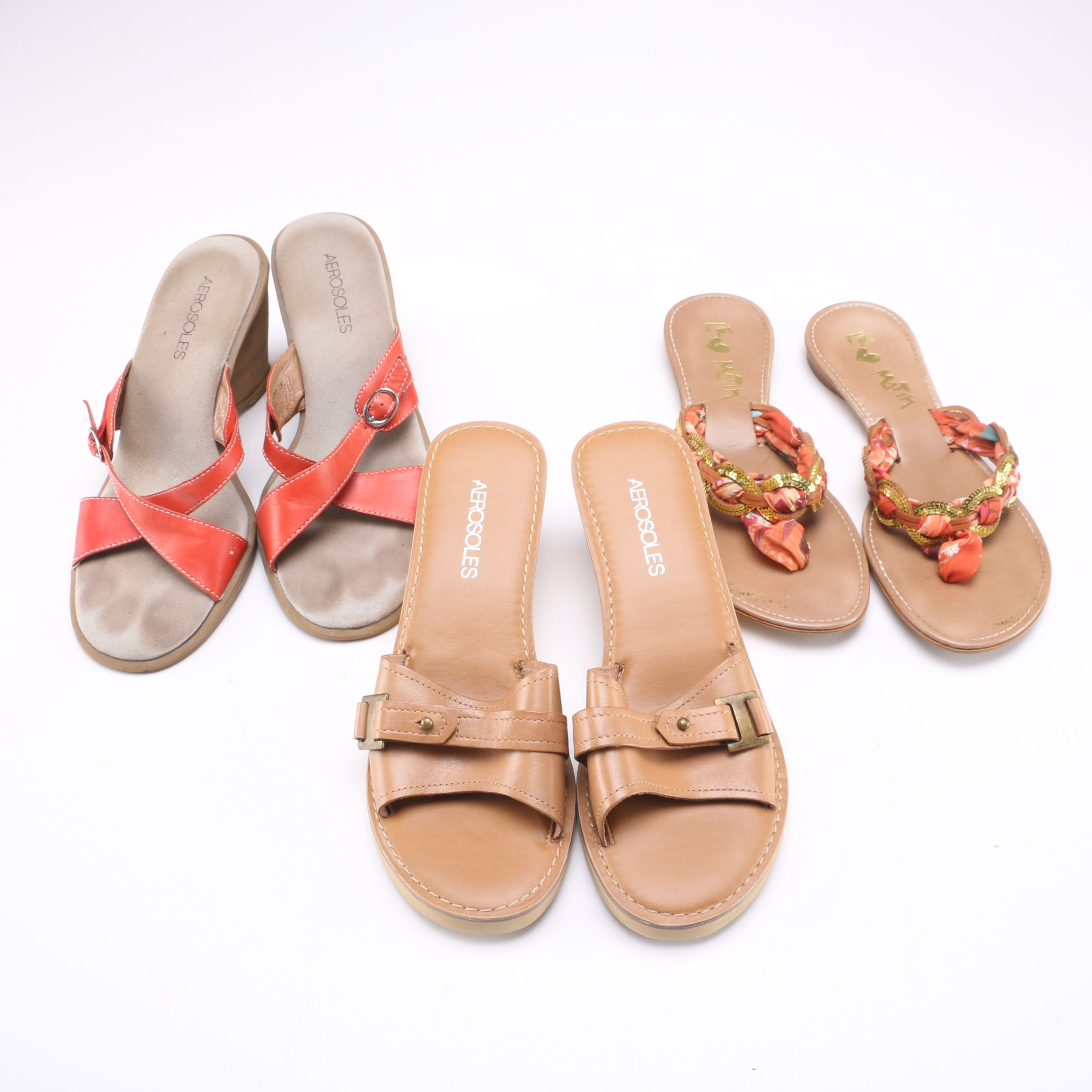 Collection of Women's Slides and Flip Flops
