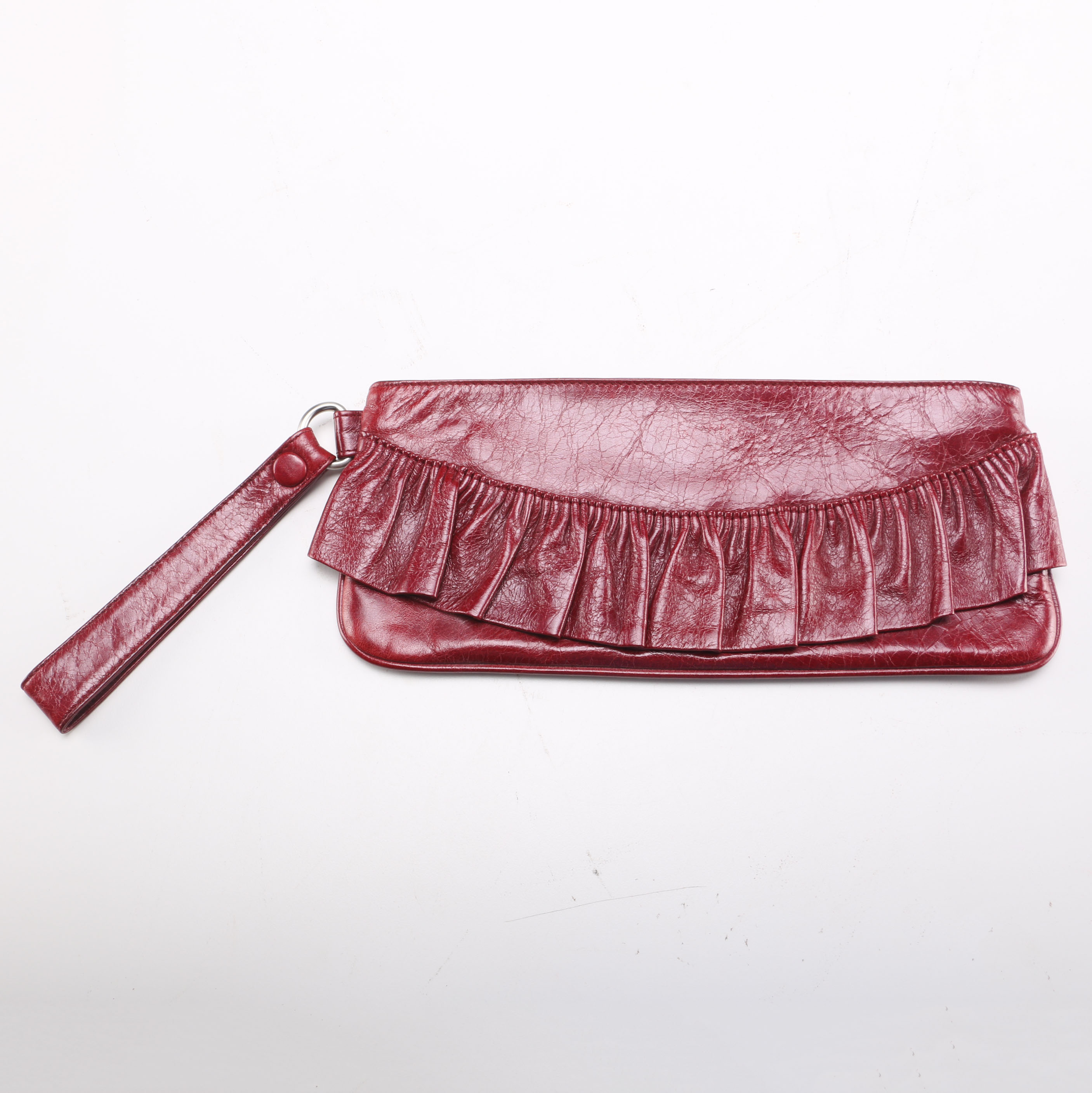 Red Leather Hobo International Clutch