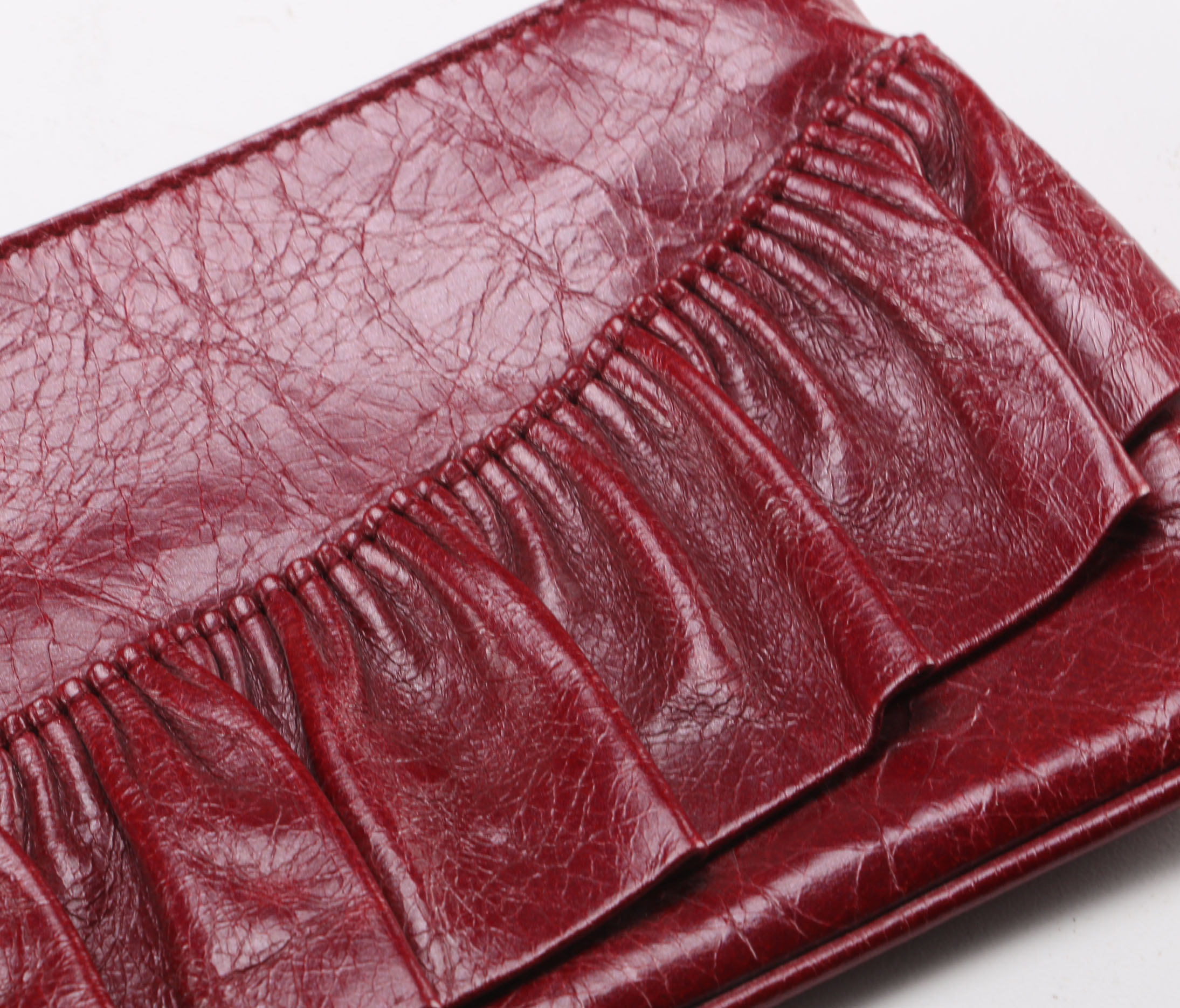 Red Leather Hobo International Clutch