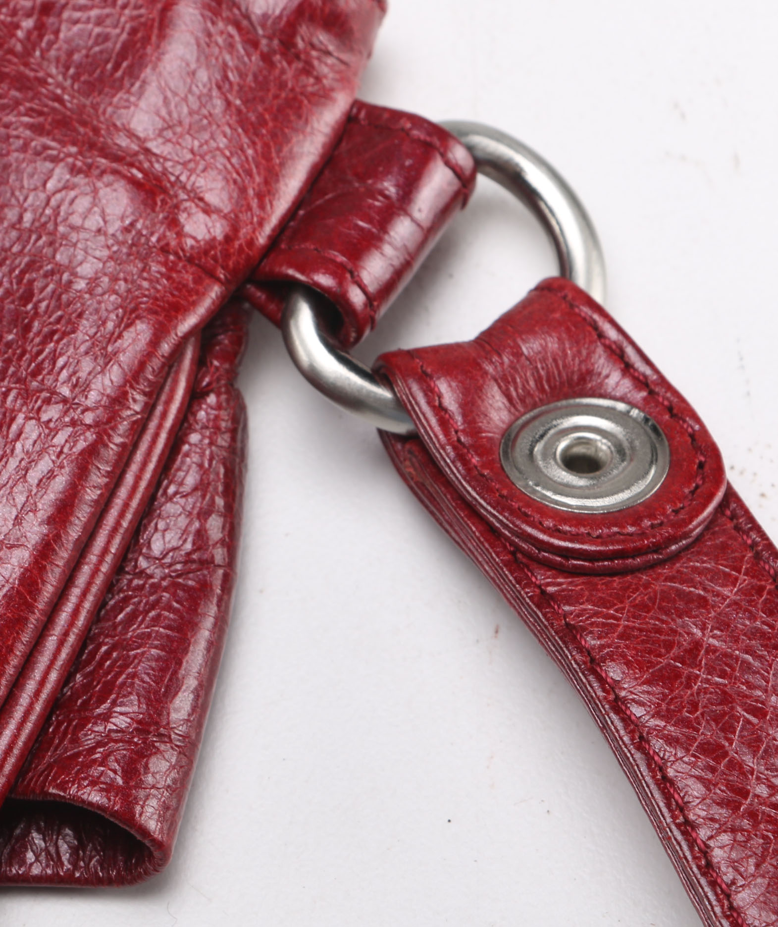 Red Leather Hobo International Clutch