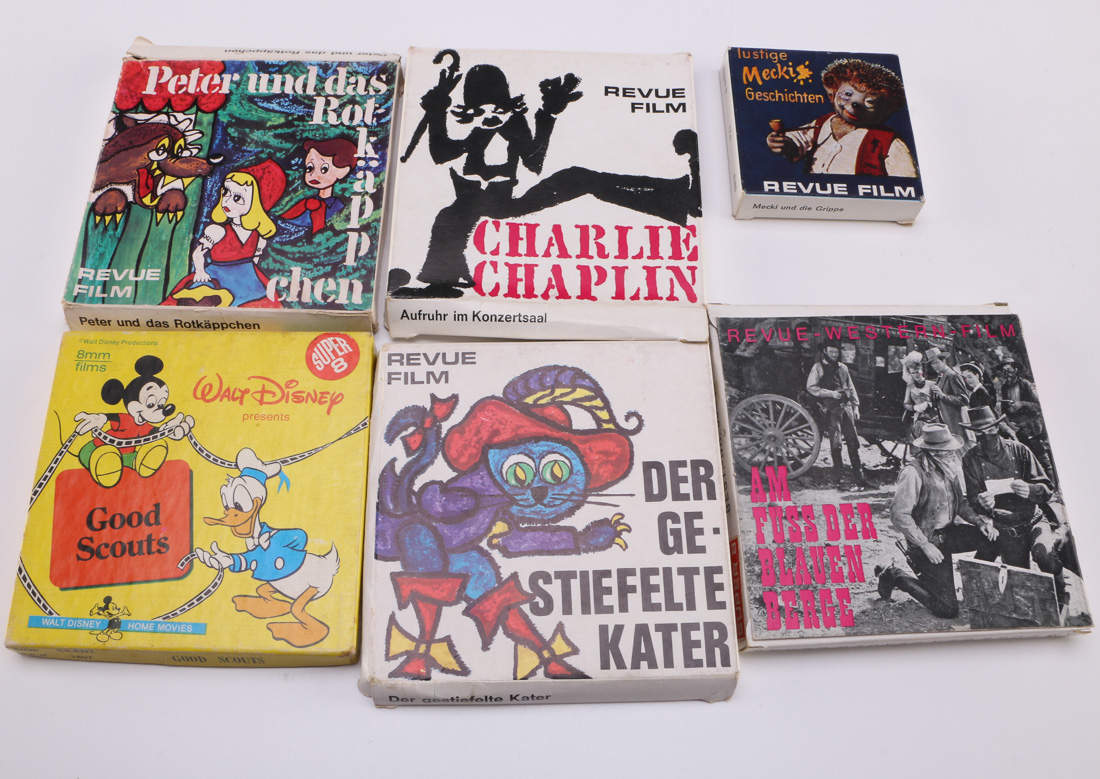 Charlie Chaplin, Disney "Good Scouts" and Other 8mm Film Rolls