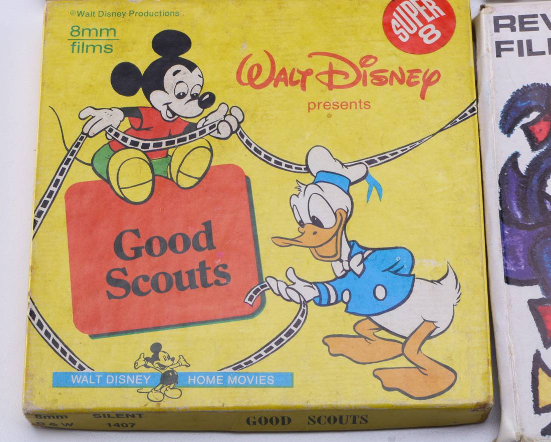 Charlie Chaplin, Disney "Good Scouts" and Other 8mm Film Rolls
