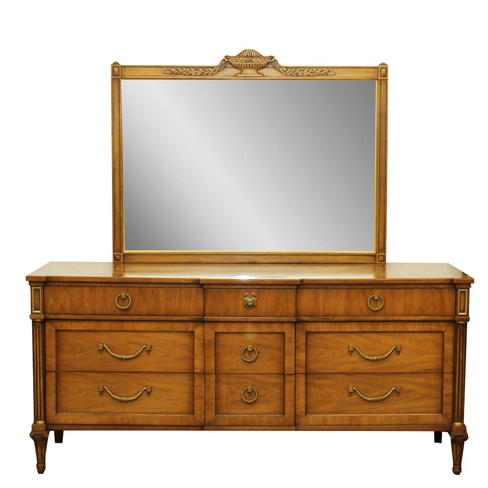 Henredon Dresser with Matching Mirror