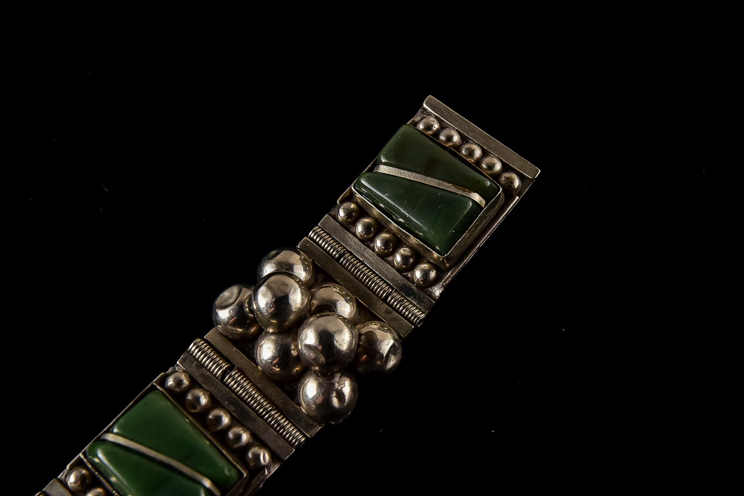 Sterling Silver Bracelet with Aventurine Quartz