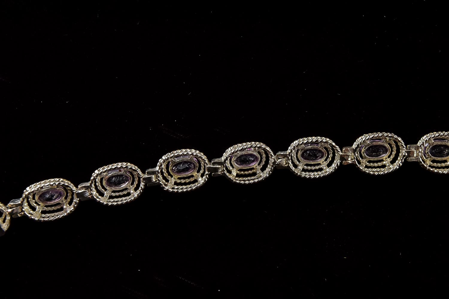 Sterling Silver and Aquamarine and Sterling Silver and Amethyst Bracelets