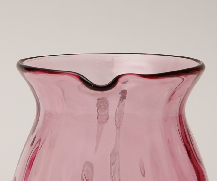 Hand-Blown Cranberry Glass Pitchers