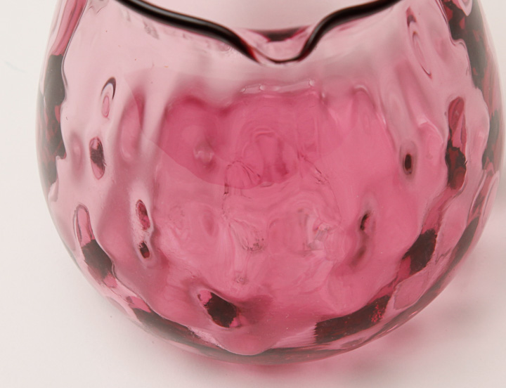 Hand-Blown Cranberry Glass Pitchers