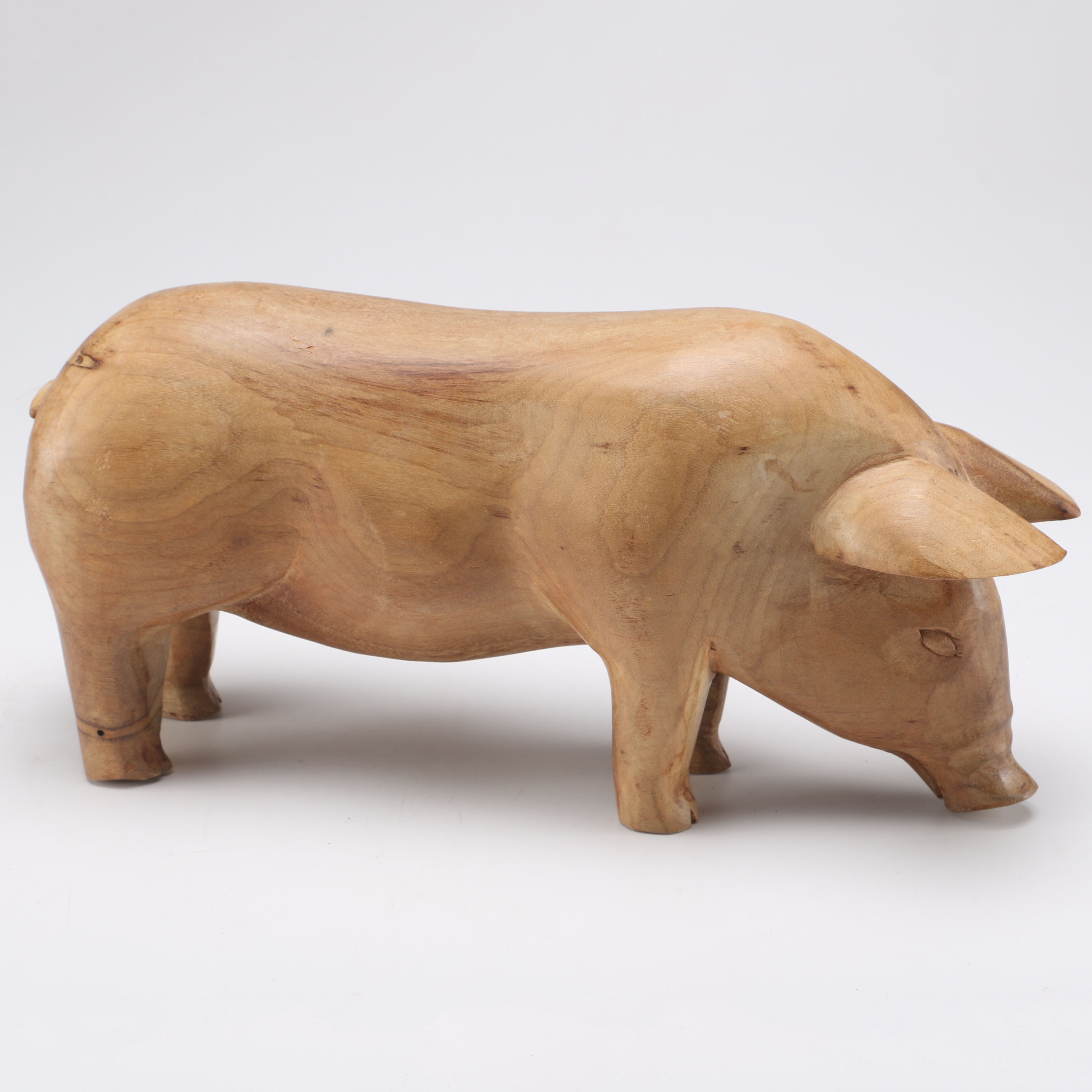 Pig Shaped Wood Carving