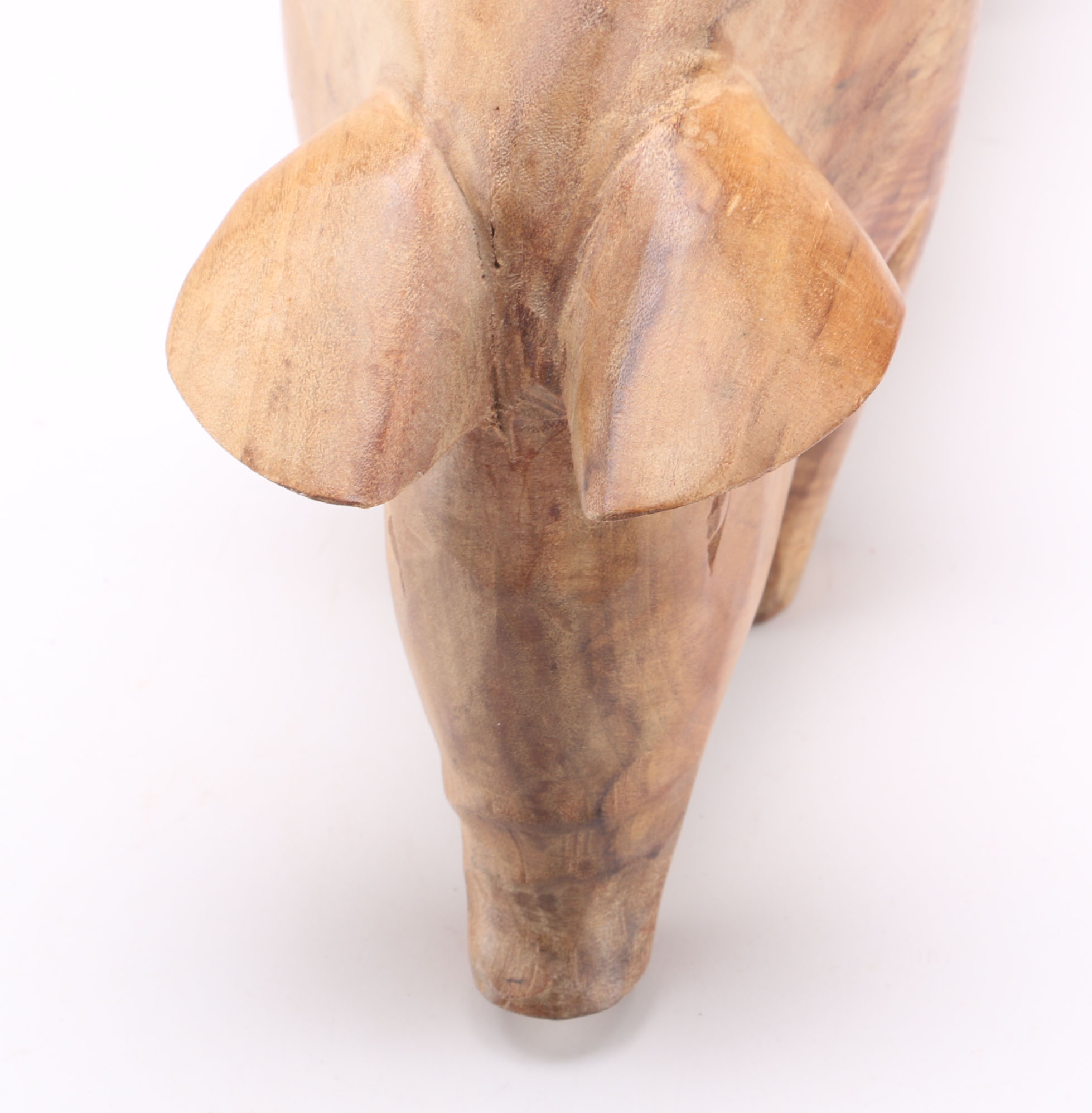 Pig Shaped Wood Carving