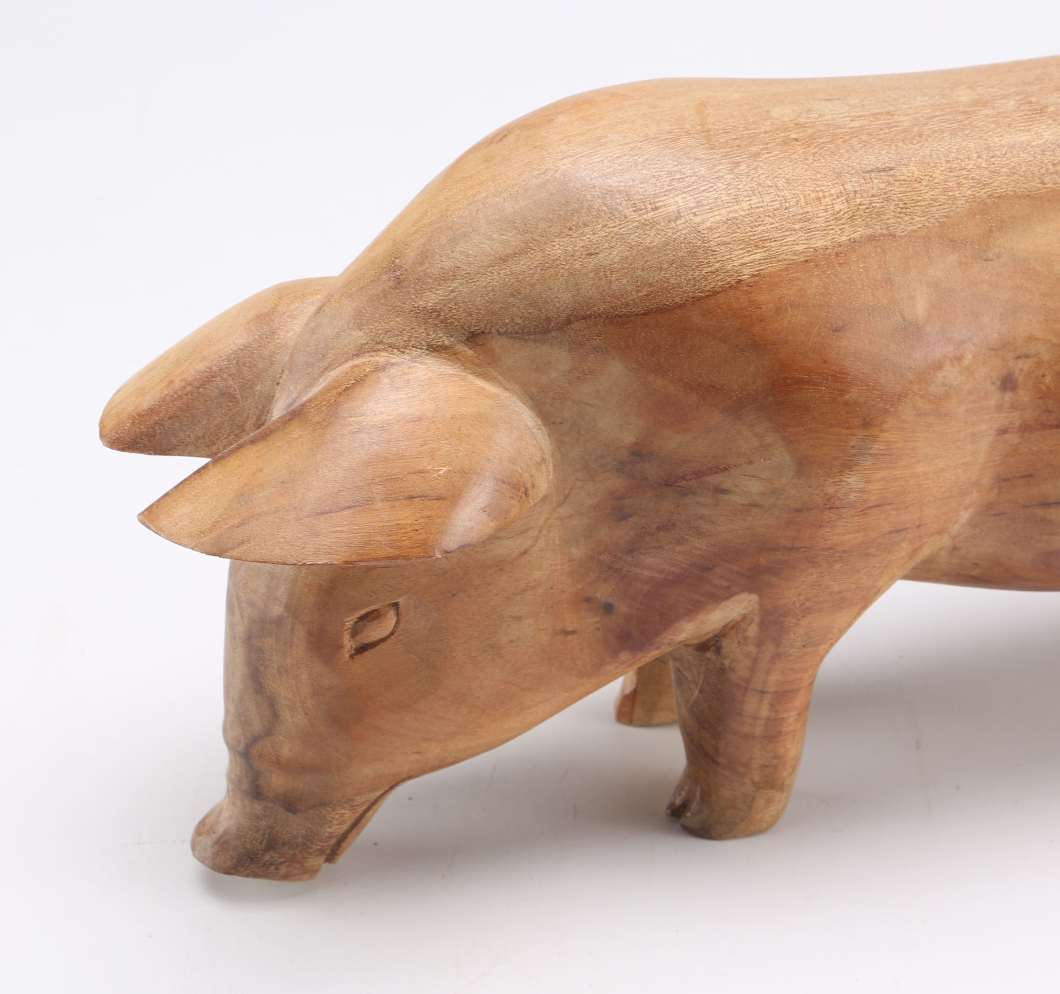 Pig Shaped Wood Carving