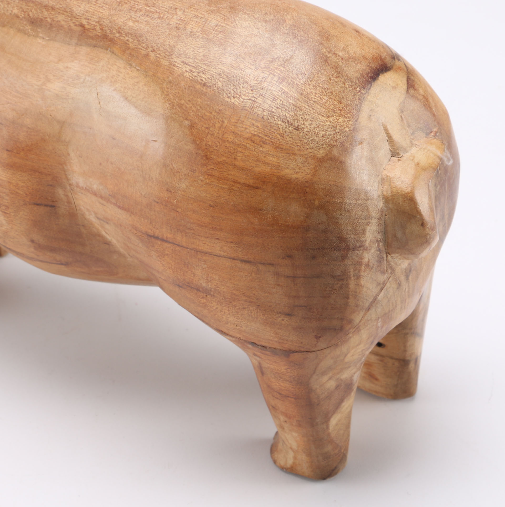 Pig Shaped Wood Carving