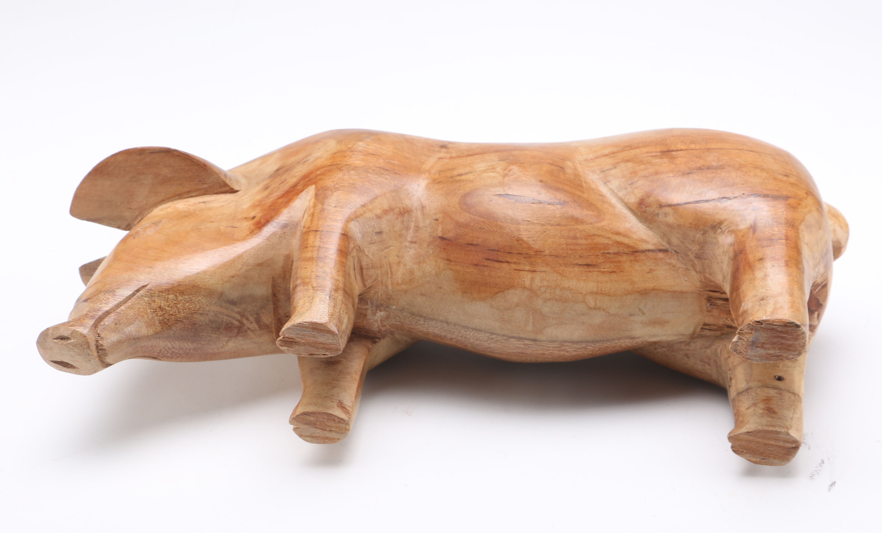 Pig Shaped Wood Carving