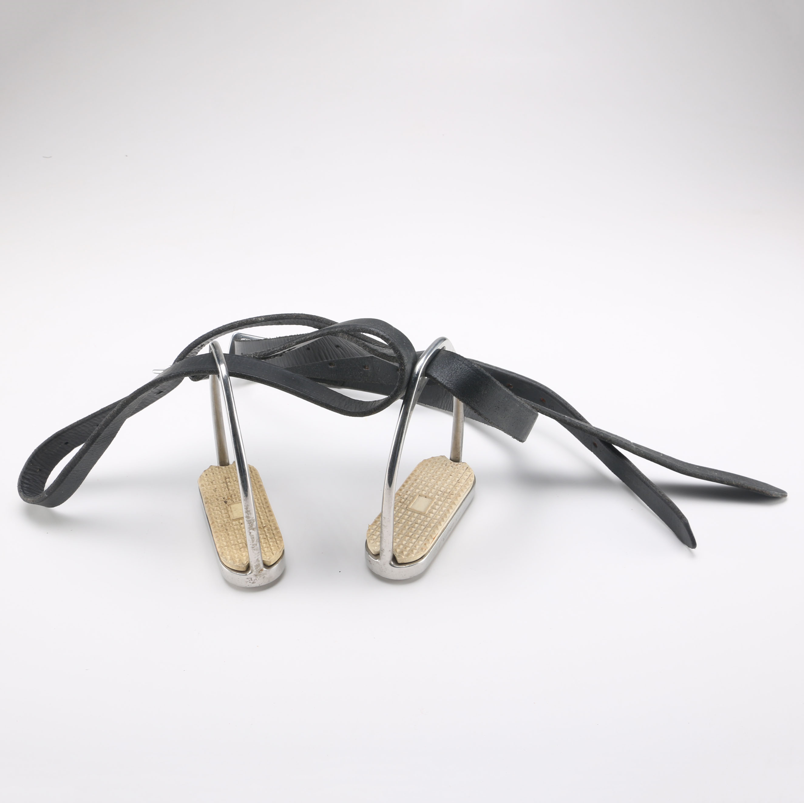 Pair of English Riding Stirrups and Leathers
