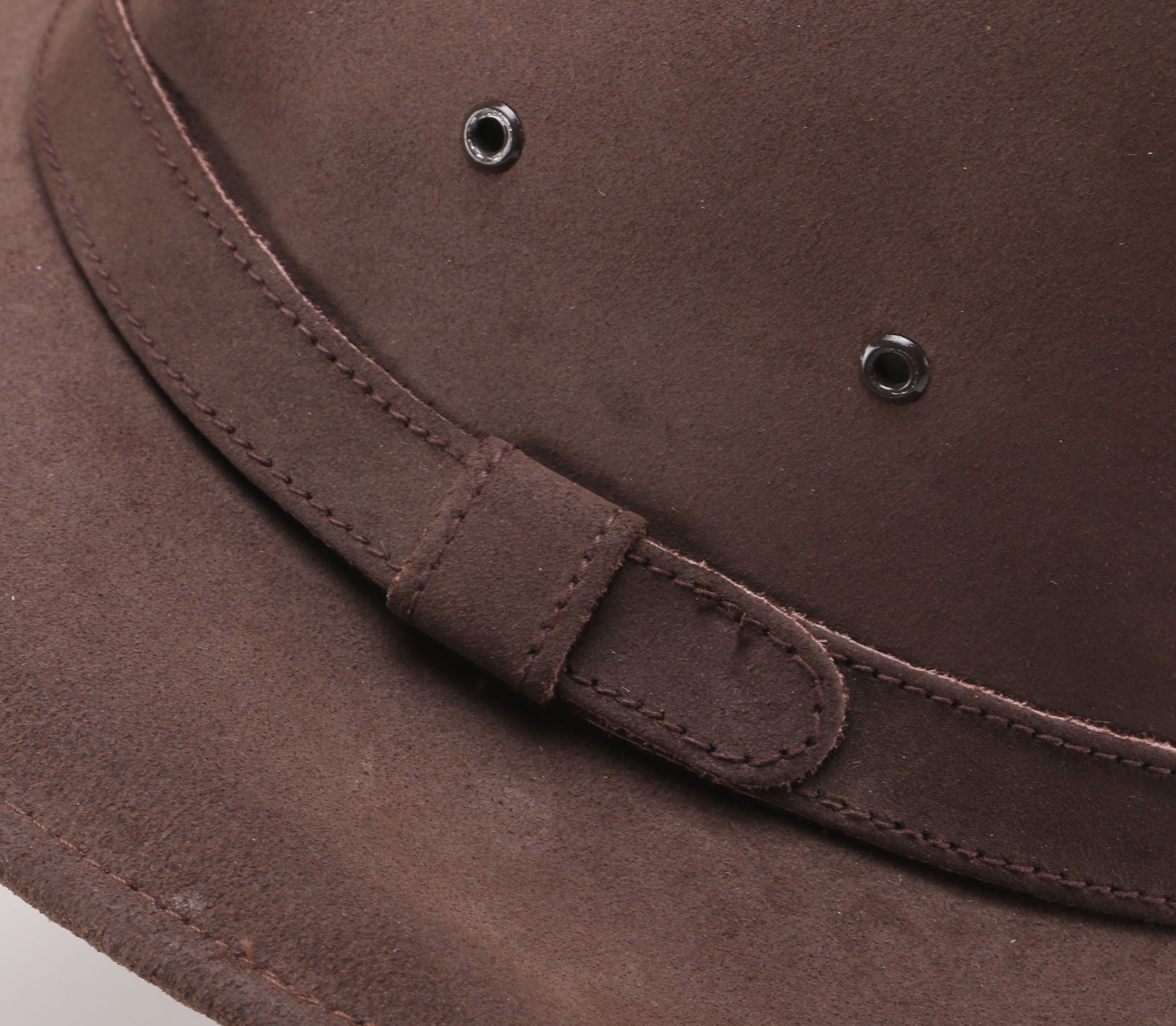 Brown Leather Hat