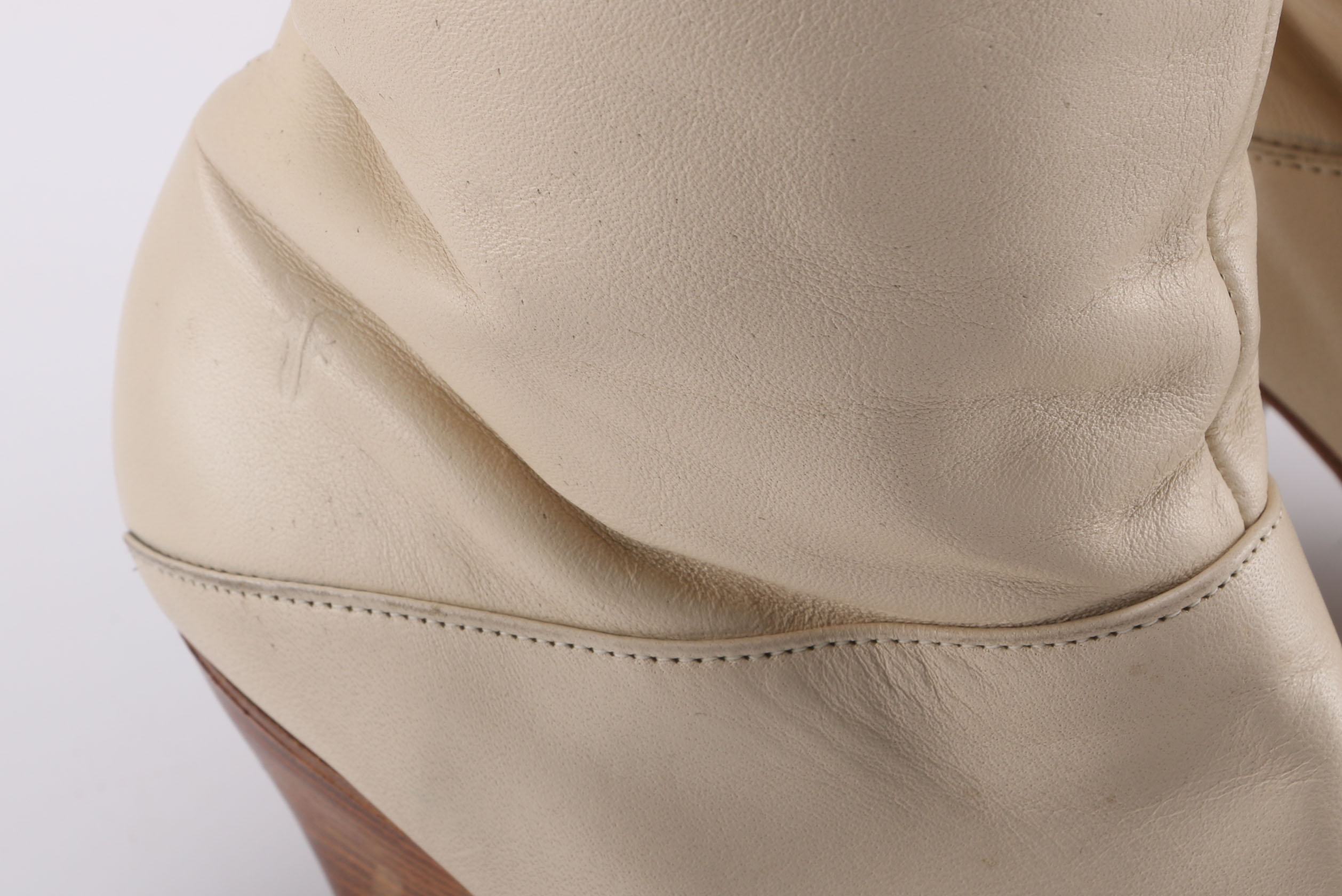 Vintage Frye White Leather Boots