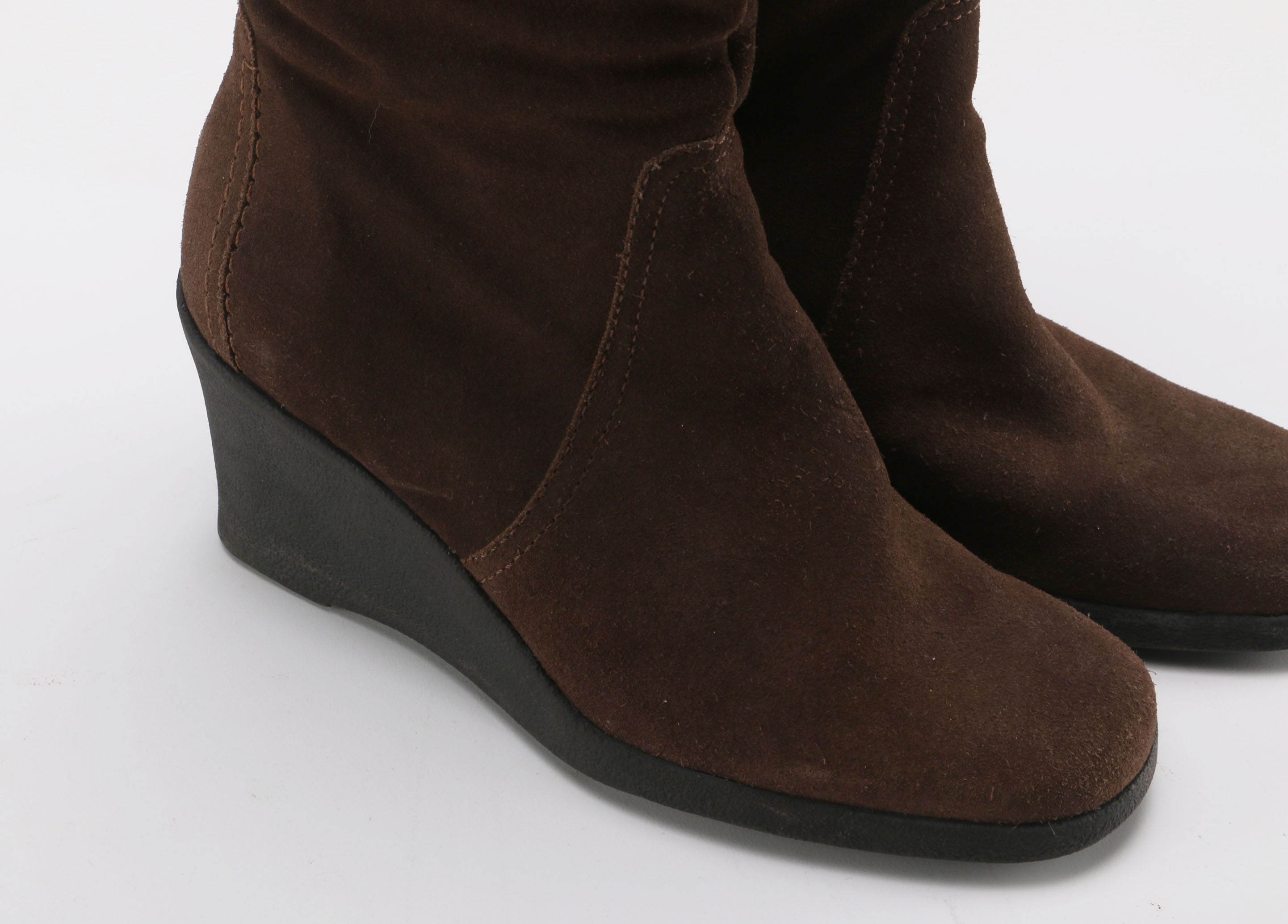 Pair of Aerosoles Dark Brown Suede Boots