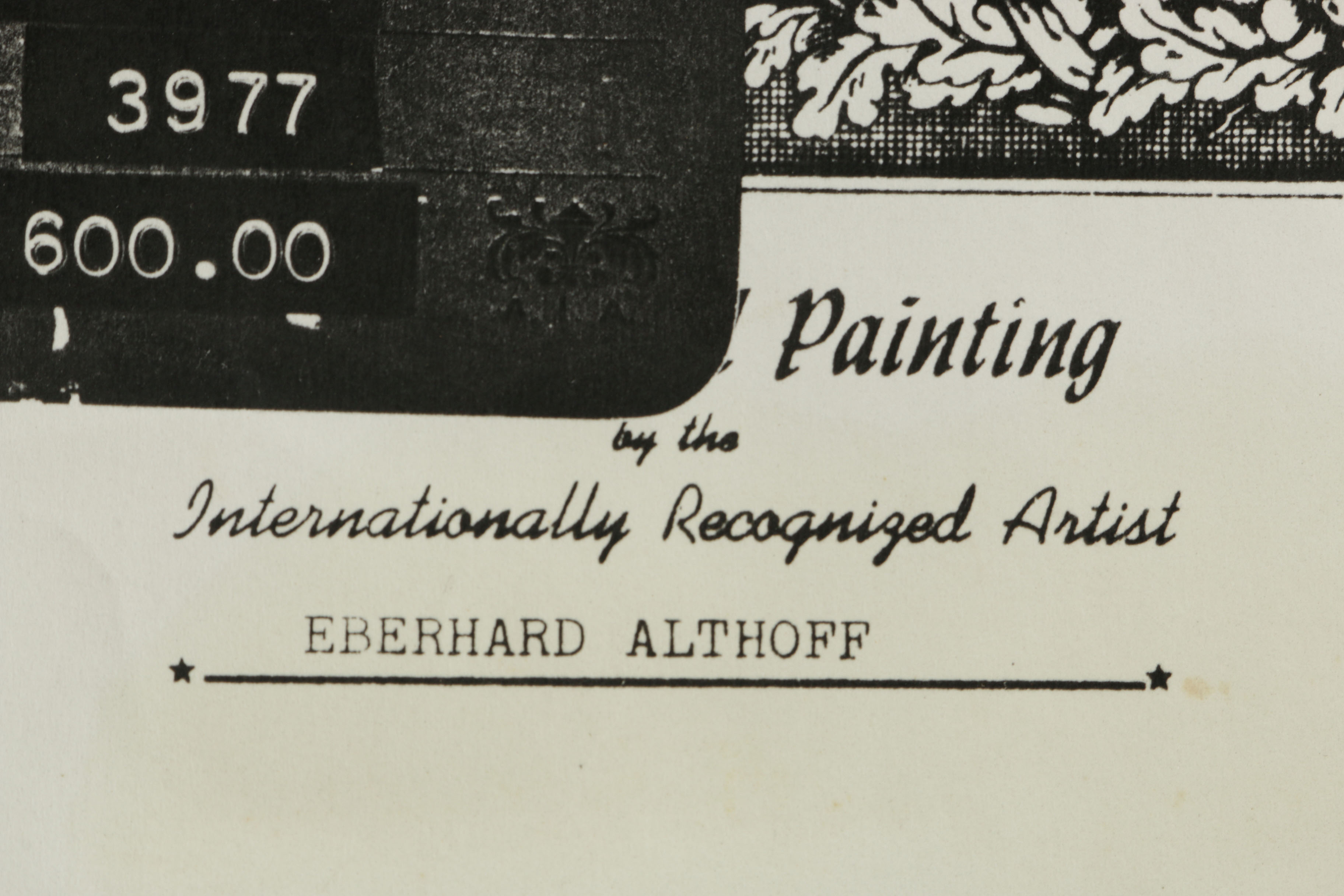 Eberhard Althoff Oil on Canvas "Vienna"