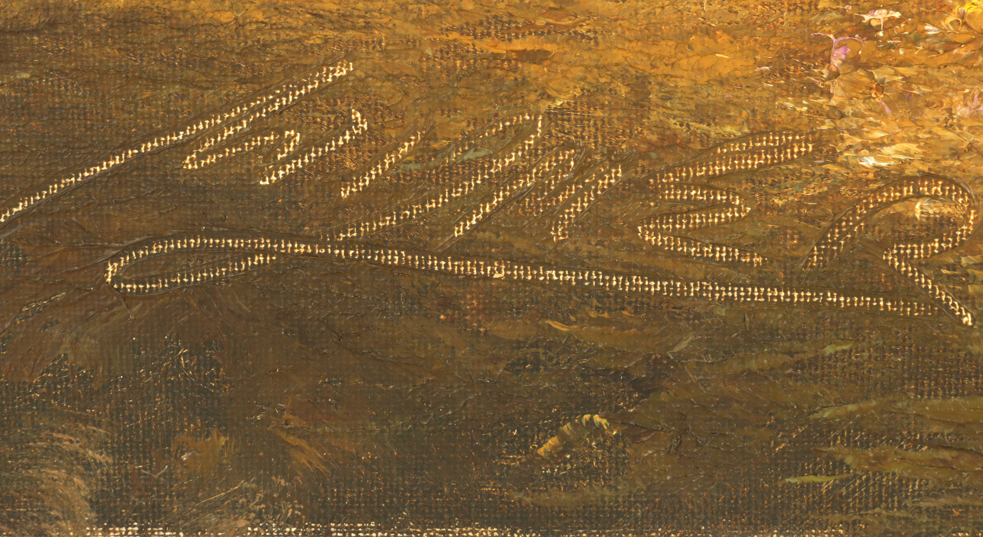 Wilmer Oil on Canvas of a Mountain Scene