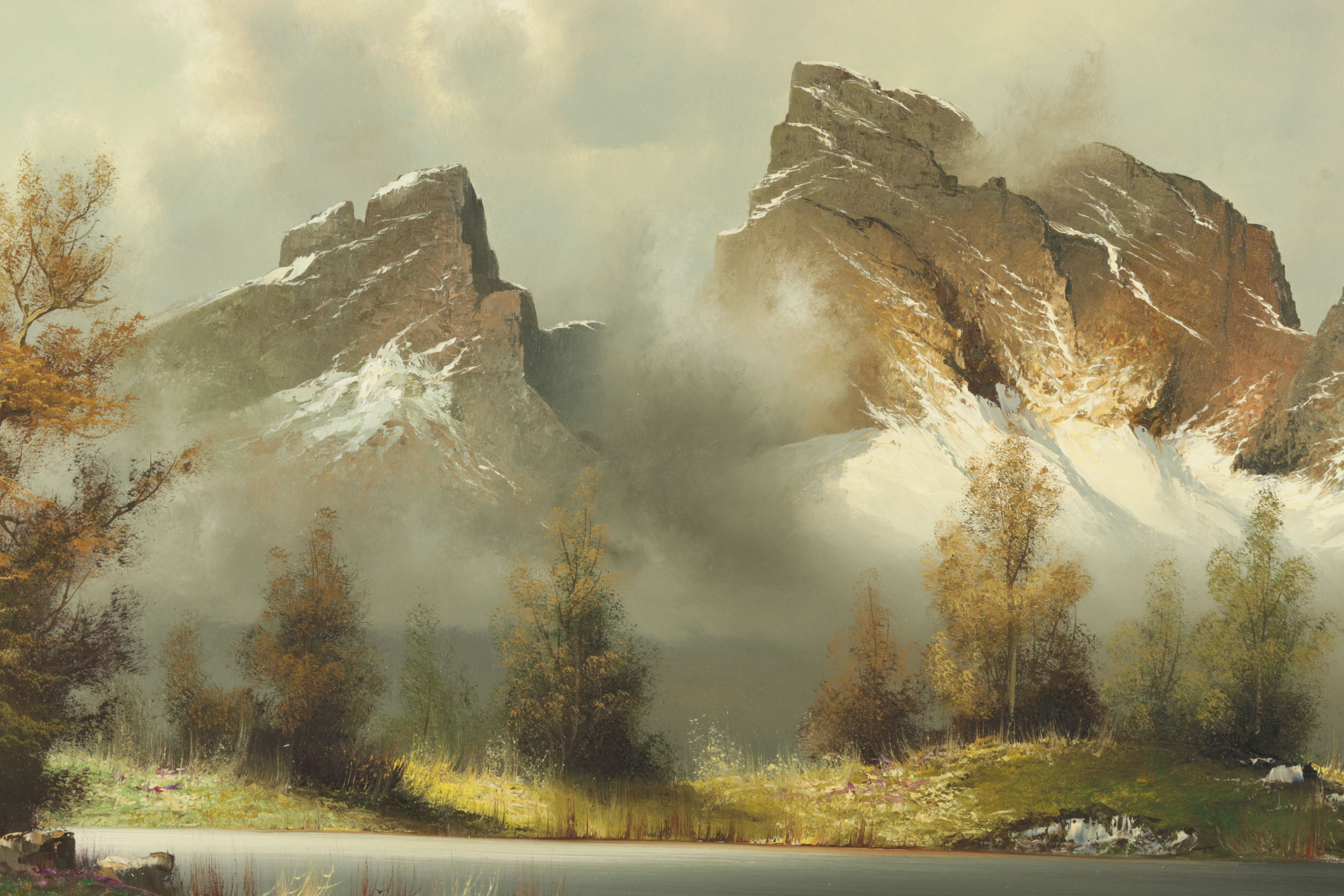 Wilmer Oil on Canvas of a Mountain Scene