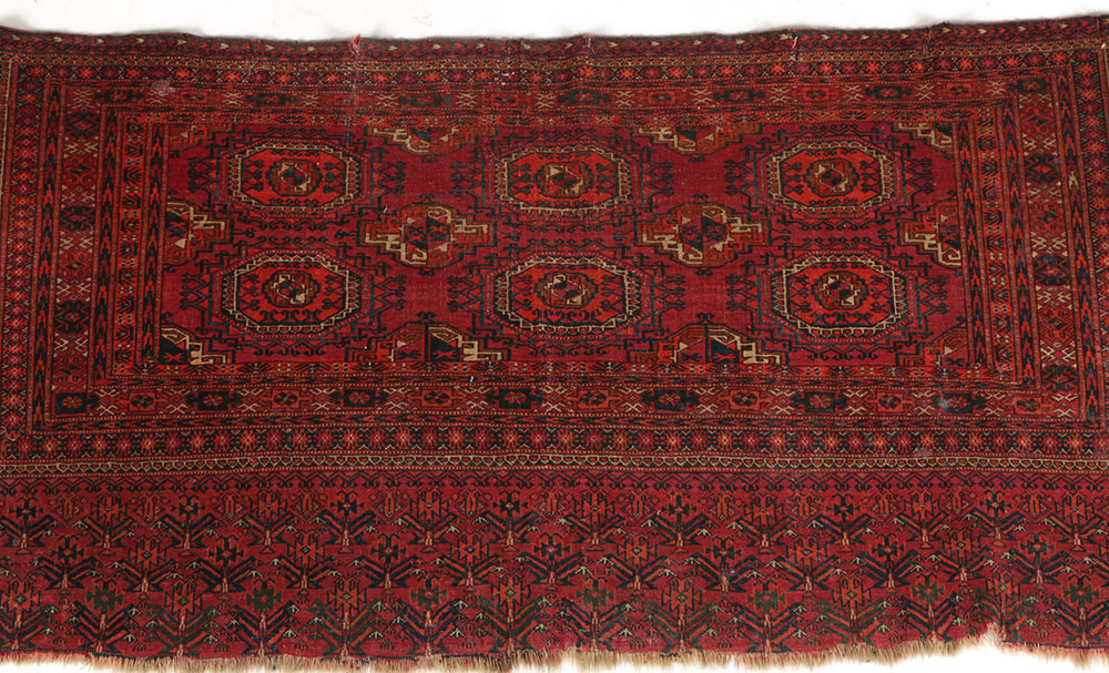 Vintage Handwoven Turkmen Bokhara Bag Face