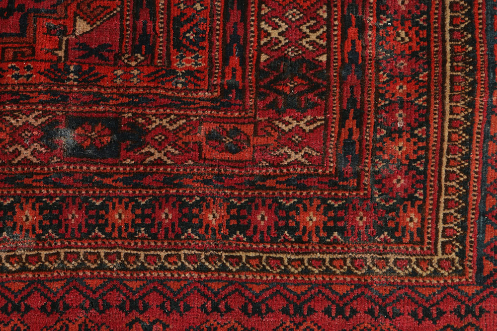 Vintage Handwoven Turkmen Bokhara Bag Face