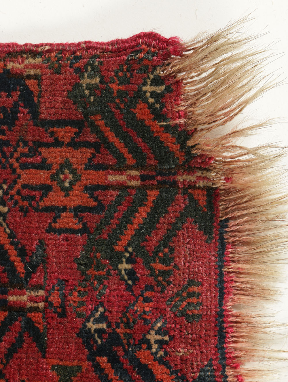 Vintage Handwoven Turkmen Bokhara Bag Face