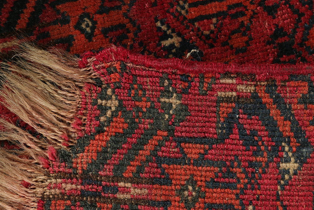 Vintage Handwoven Turkmen Bokhara Bag Face