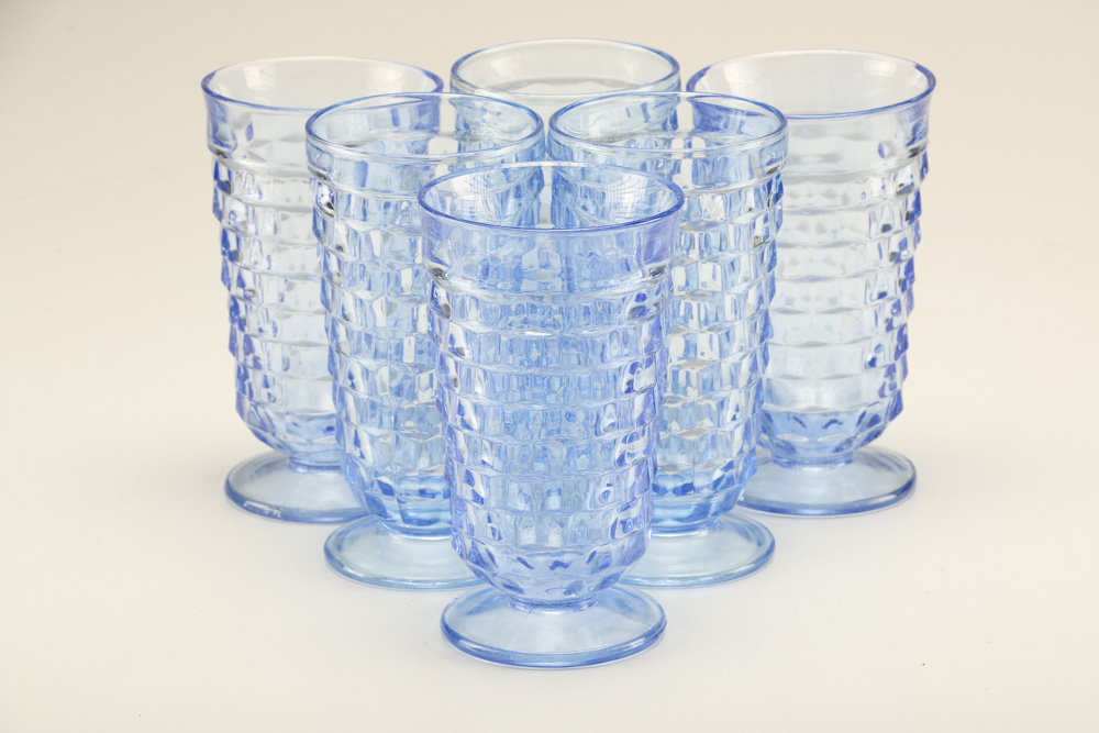 Blue Glass Serving Set