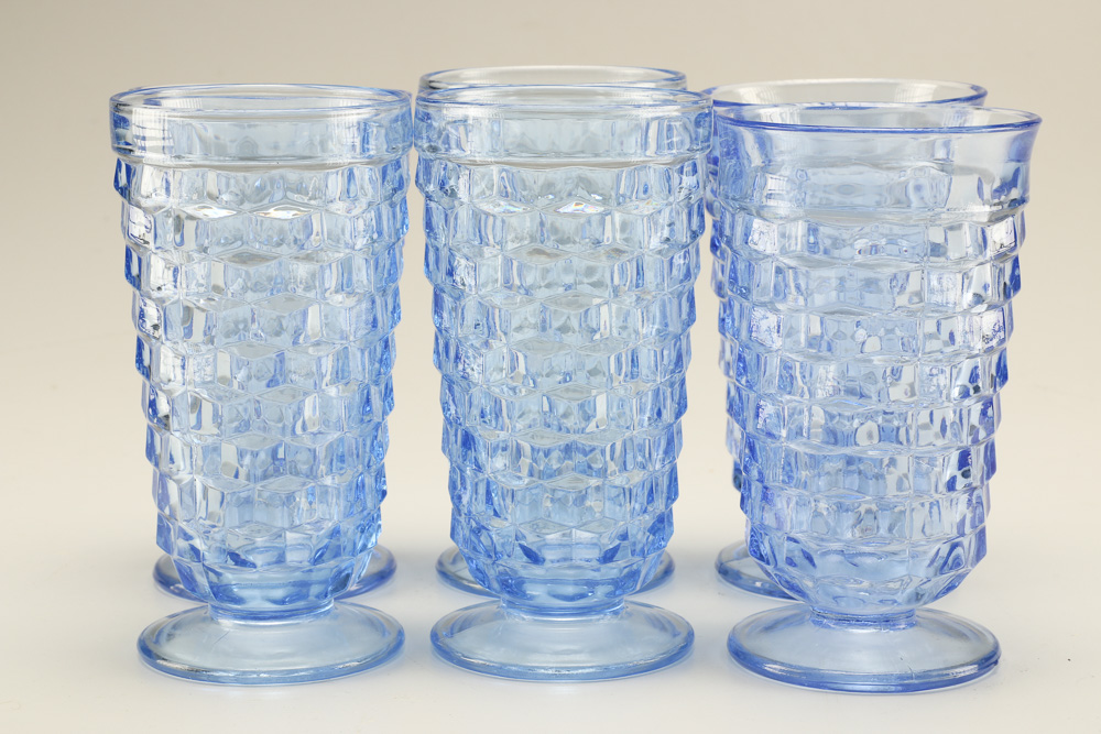 Blue Glass Serving Set