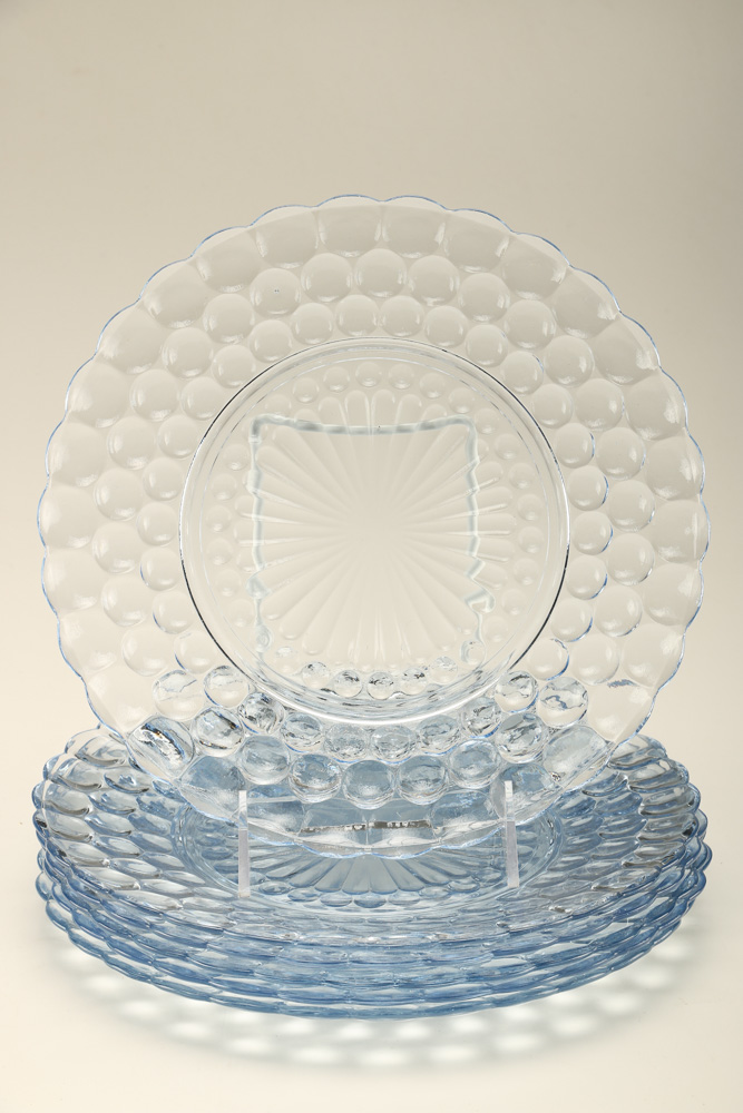 Blue Glass Serving Set