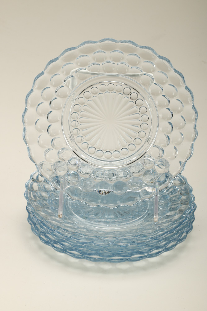 Blue Glass Serving Set