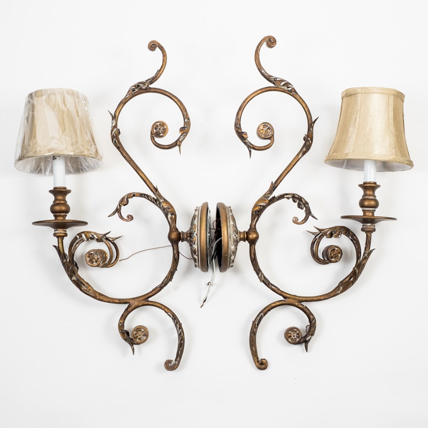 Pair of Ornate Wall Sconces